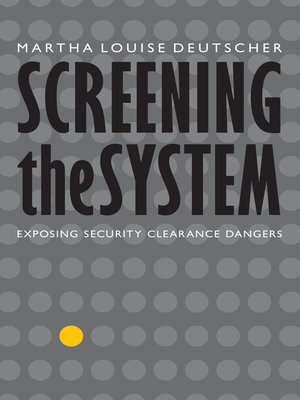 cover image of Screening the System